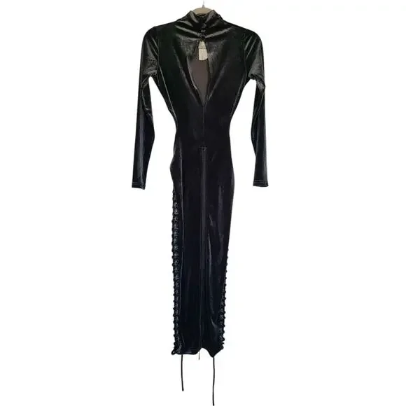 BBX Brand Velvet Cutout Midi Dress UK 6 US 2